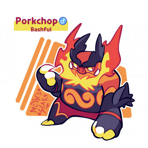 Un disegnino del mio Emboar dal mio team su PLZA :)