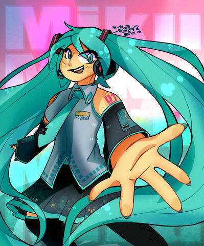 Fanart di Miku che ho fatto per provare un nuovo programma di disegno